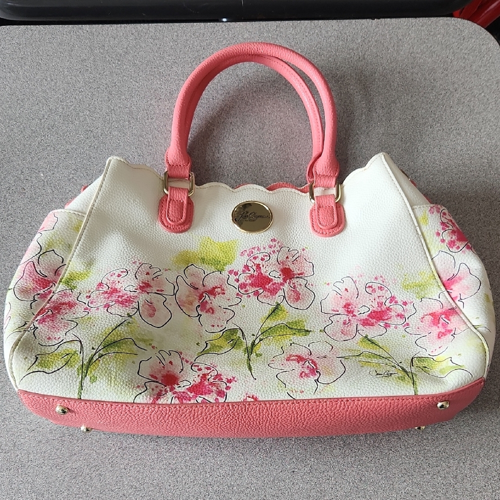 Danbury Mint Pink and White Floral Shoulder Bag